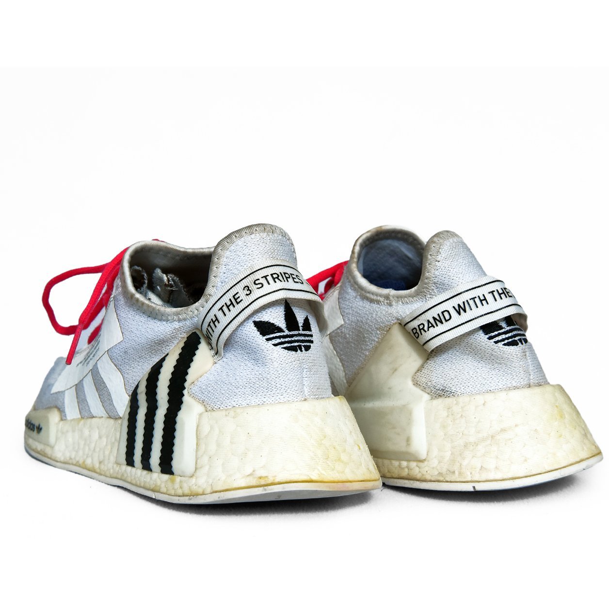 Adidas White & Black NMD_R1 V2 Sneakers with Red Laces | Original Preloved Shoes Pakistan | TRENDYGO - Image 5