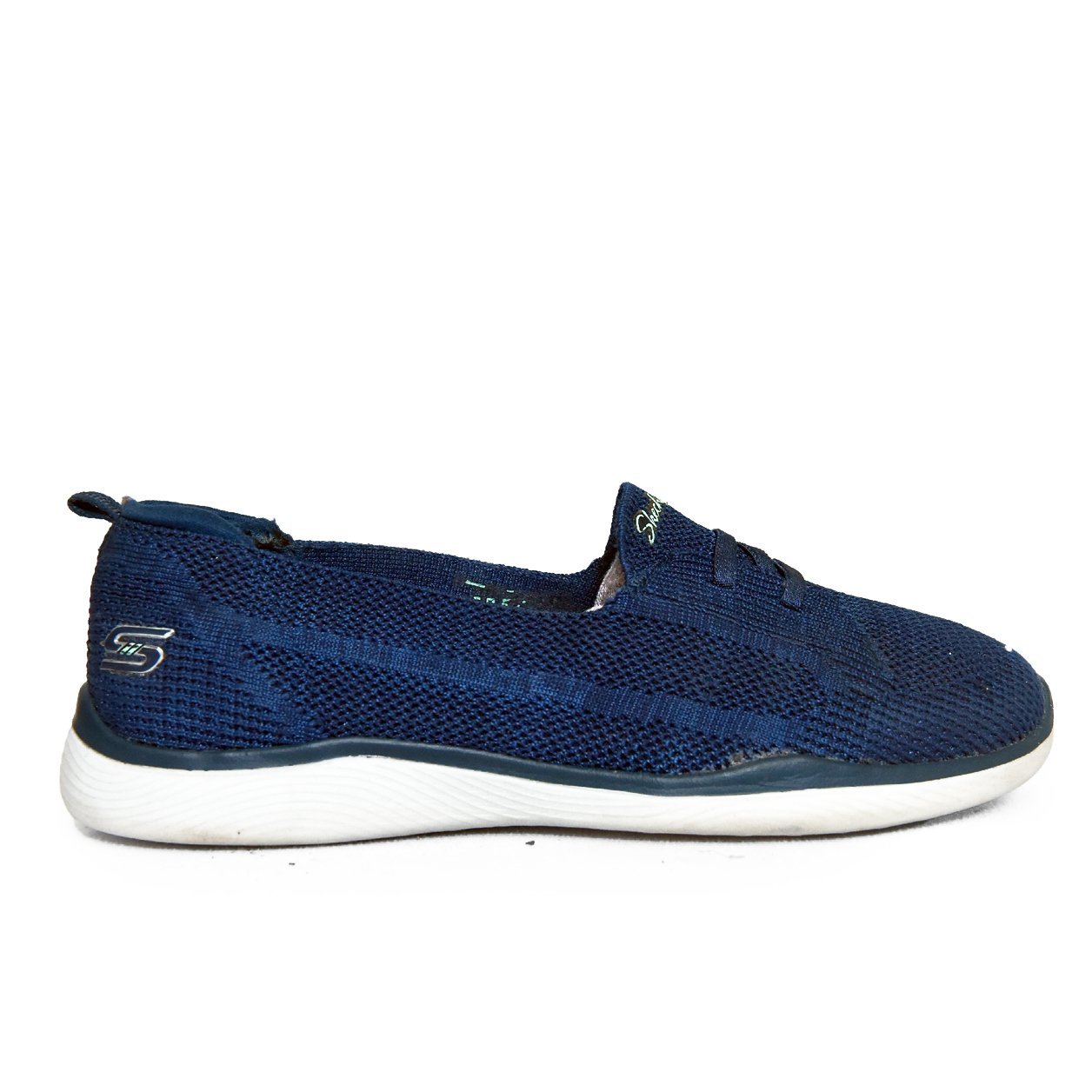 Skechers Breathe Easy Navy Blue Slip-On Sneakers - Image 3