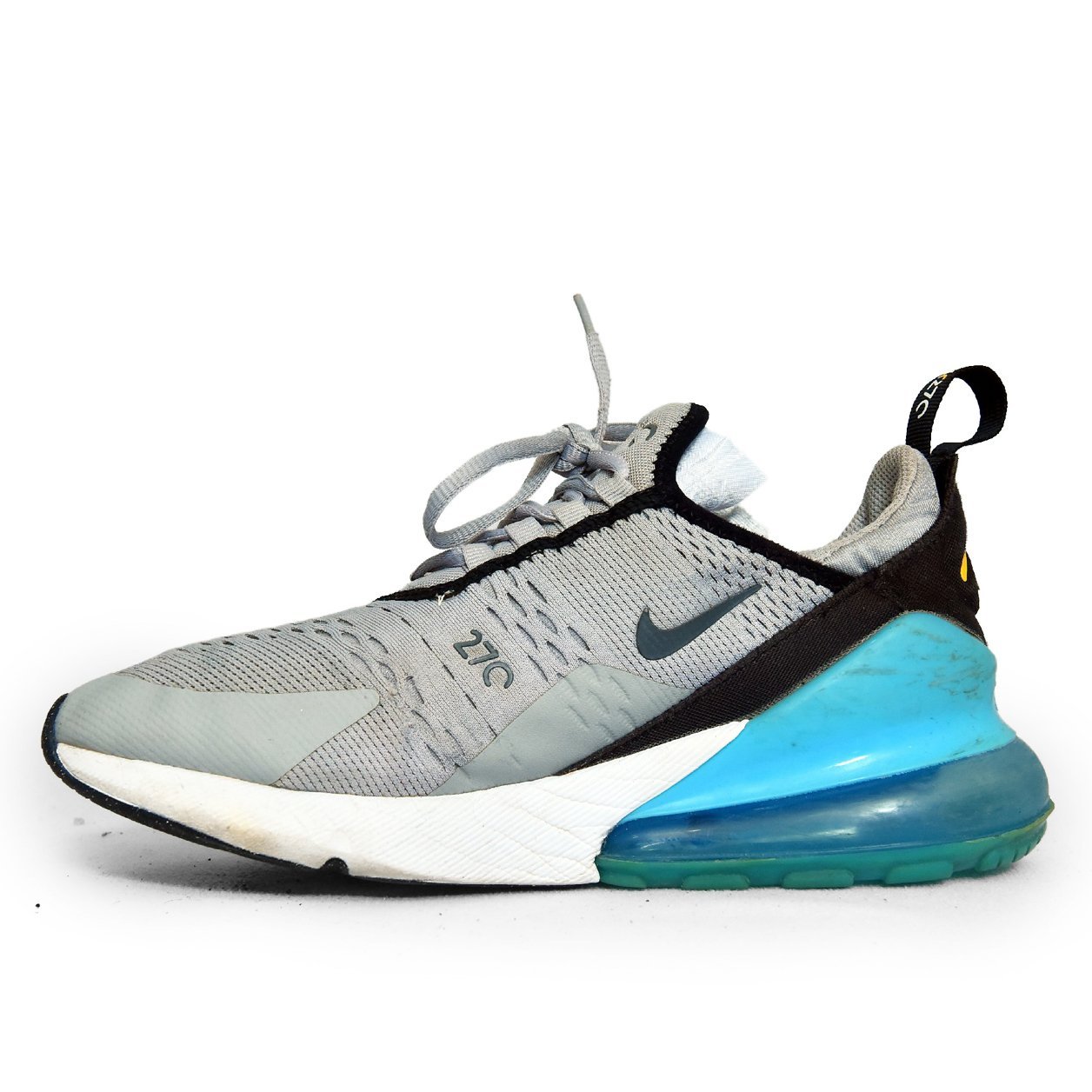 Nike Air Max 270 Grey & Blue Running Shoes - Image 3