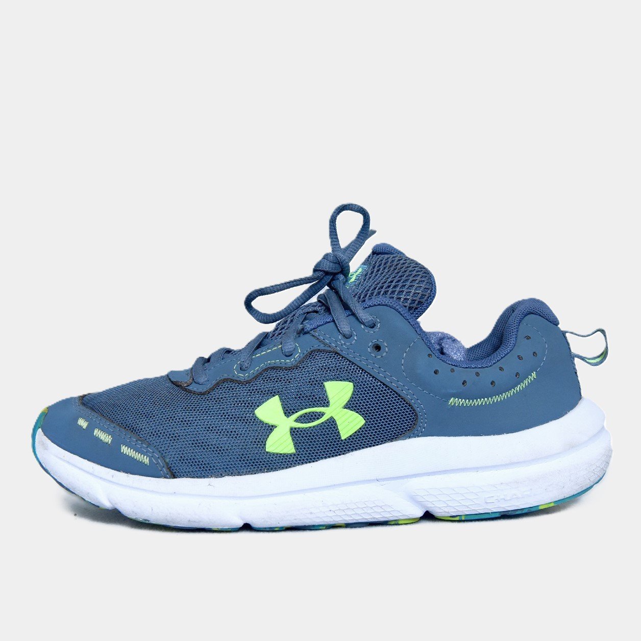 Under Armour Micro G Pulse Running Shoes β Blue & Neon Green at TRENDYGO - Image 2