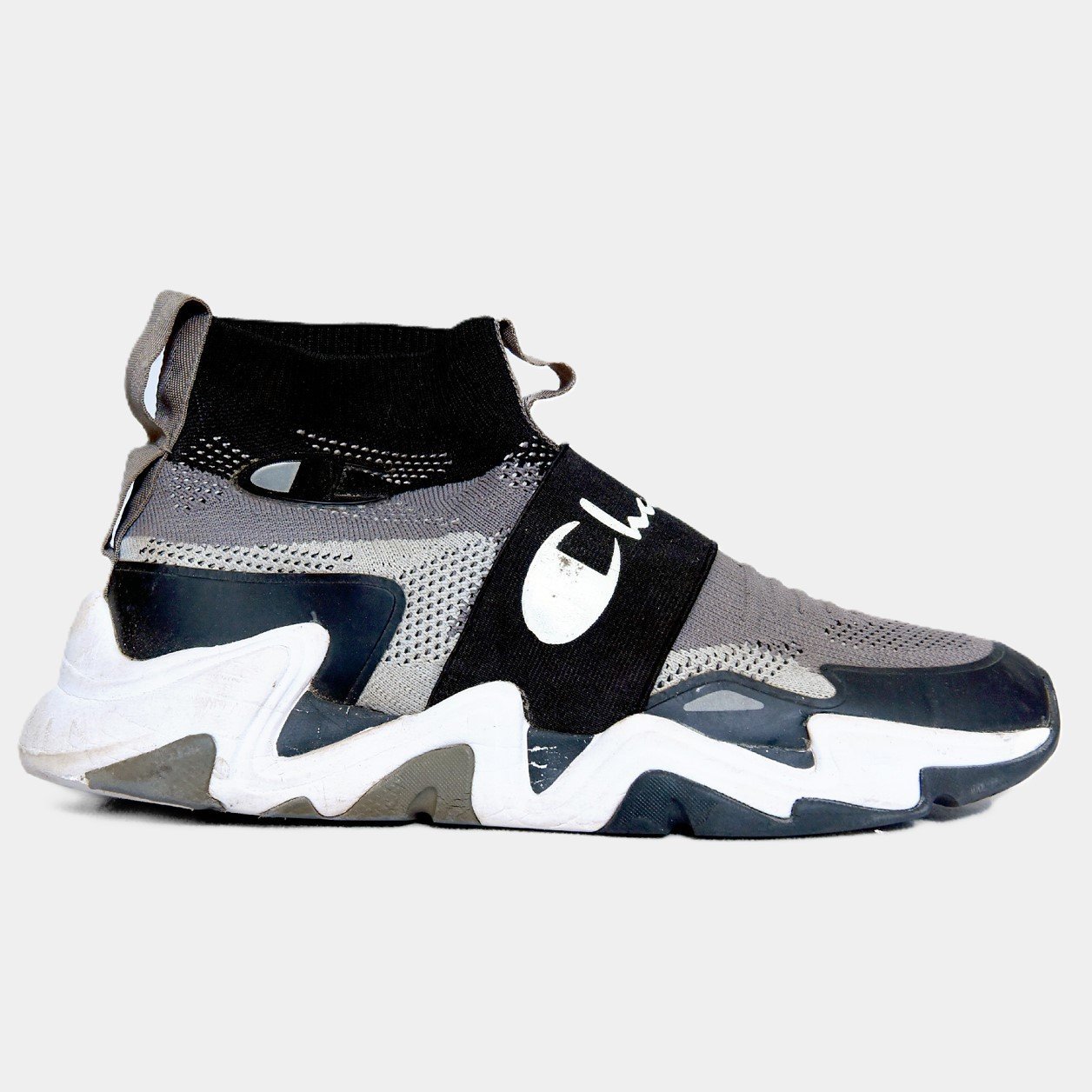 Champion Zone Mid Grey/Black – TRENDYGO Original Thrift Sneakers Pakistan - Image 2