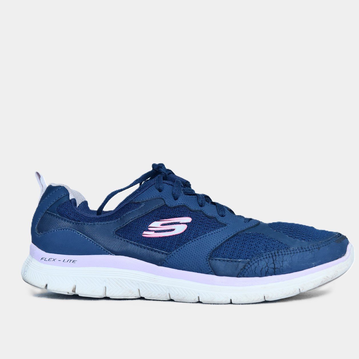 Skechers Flex Lite Navy Pink – TRENDYGO Original Thrift Running Shoes Pakistan - Image 2