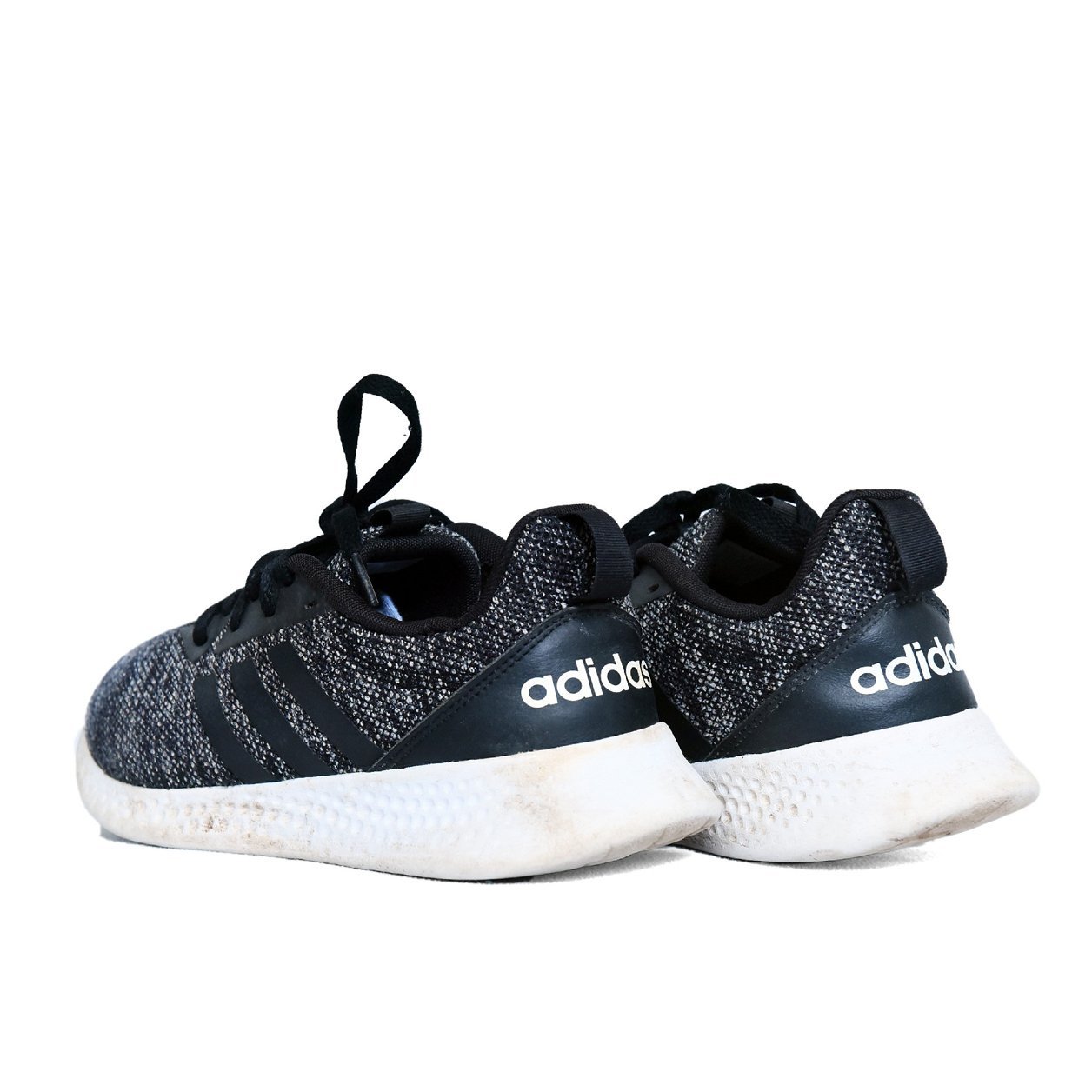 Adidas Cloudfoam Pure Black White – TRENDYGO Original Thrift Running Shoes Pakistan - Image 5