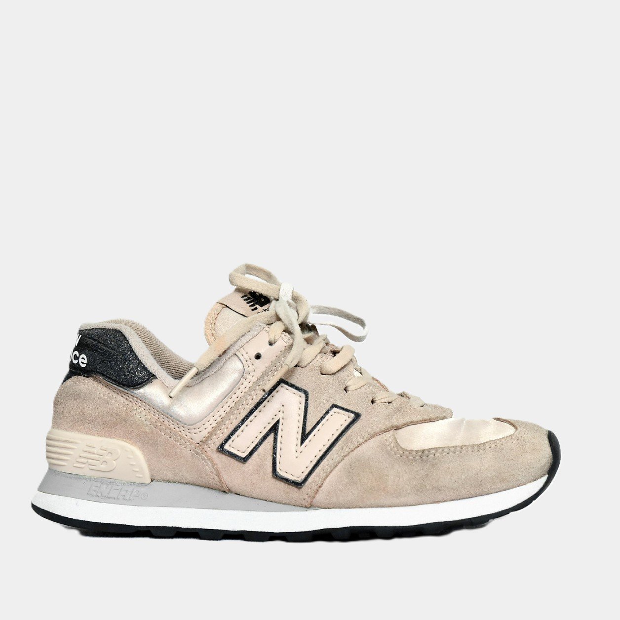 New Balance 574 Beige Black – TRENDYGO Original Thrift Sneakers Pakistan - Image 2