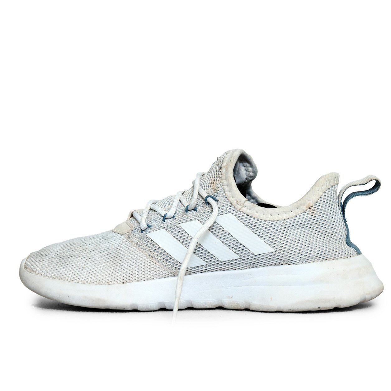 Adidas Unwashed Cloudfoam Lite Racer White Grey – TRENDYGO Original Thrift Running Shoes Pakistan - Image 3