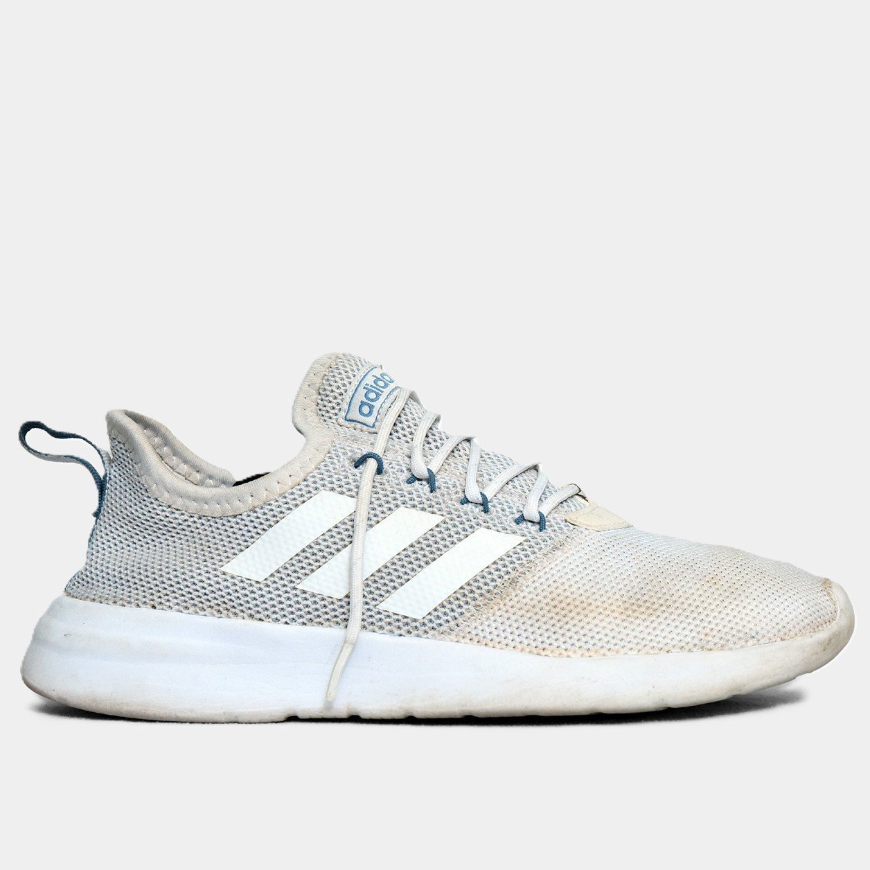 Adidas Unwashed Cloudfoam Lite Racer White Grey – TRENDYGO Original Thrift Running Shoes Pakistan - Image 2