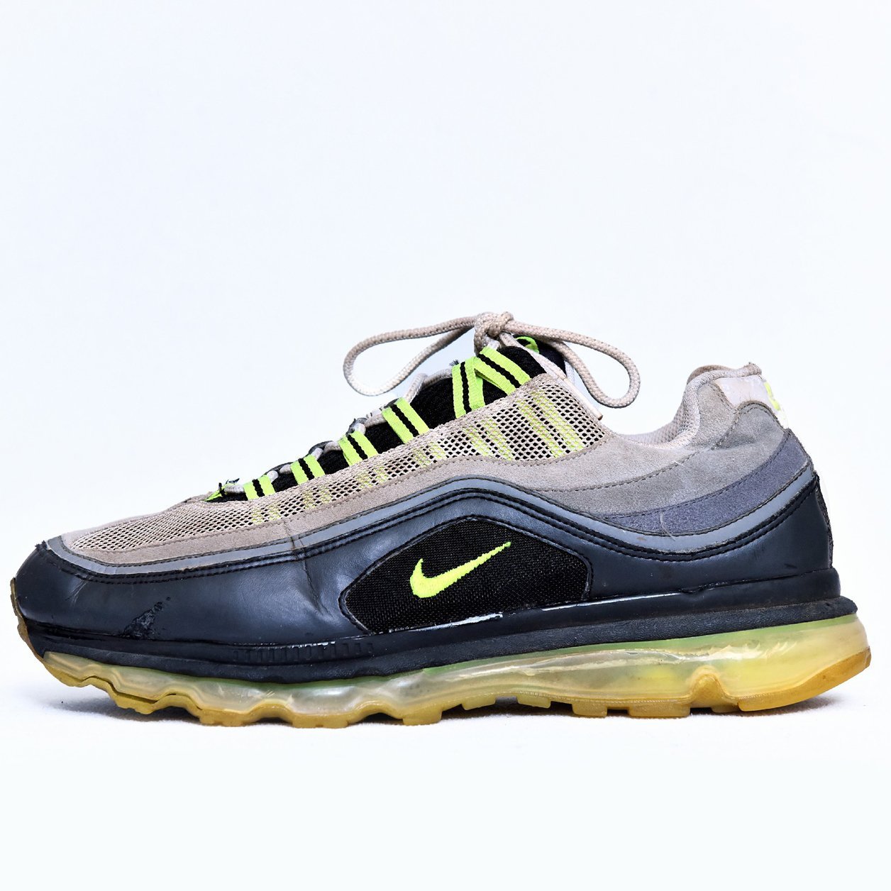 Nike Air Max 97 Black Grey Volt – TRENDYGO Original Thrift Sneakers Pakistan - Image 3