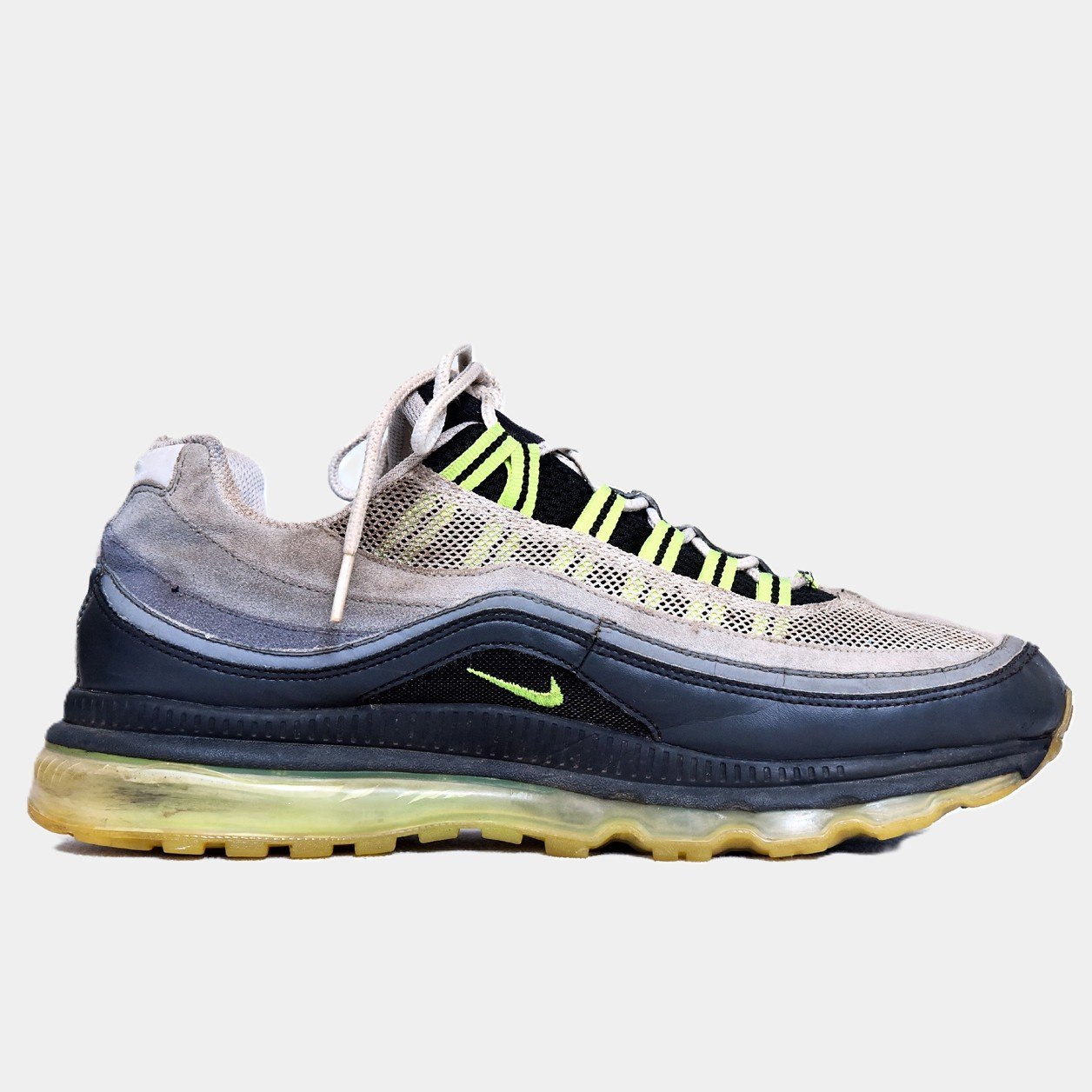Nike Air Max 97 Black Grey Volt – TRENDYGO Original Thrift Sneakers Pakistan - Image 2